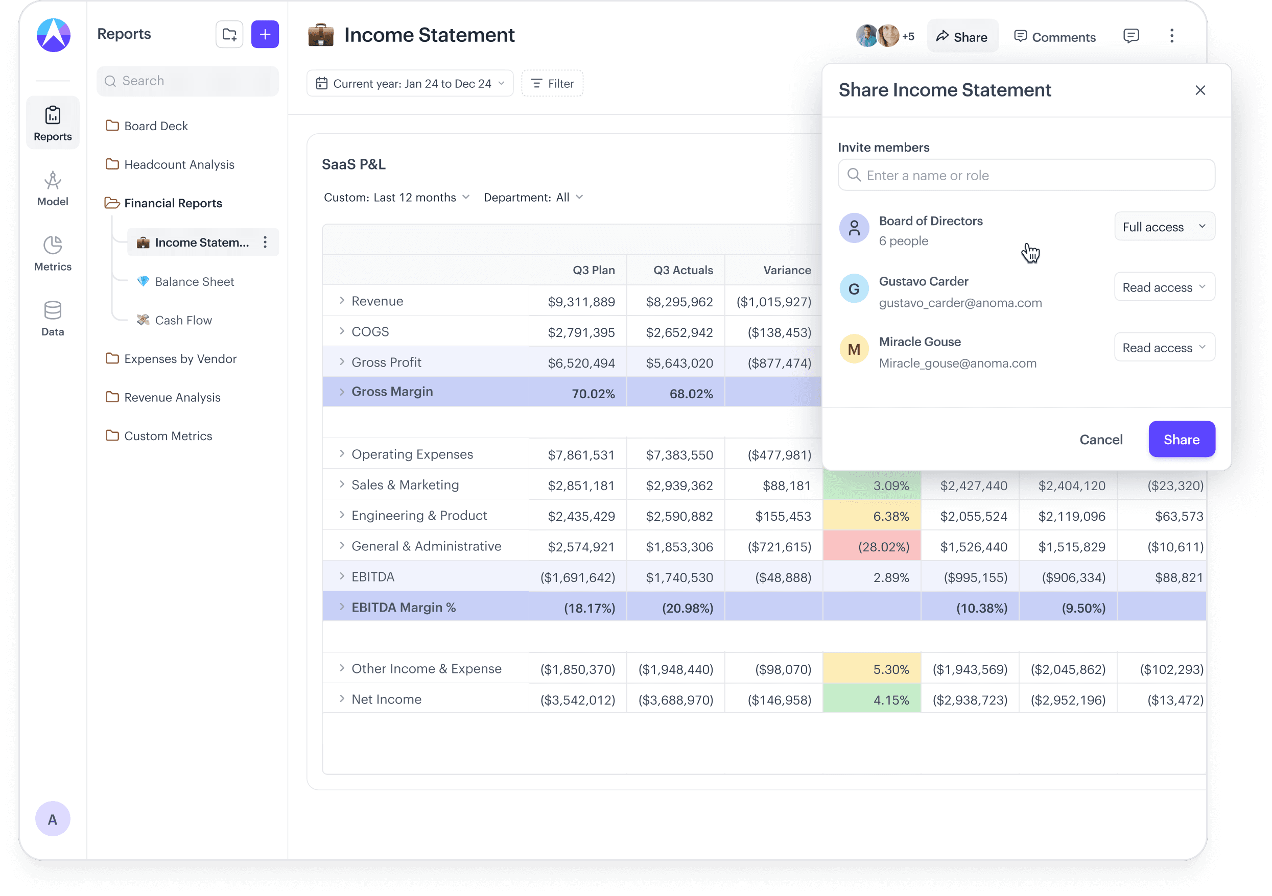 Financial Modeling with Drivetrain